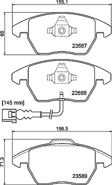 Front Mintex Car Brake Pads MDB2604