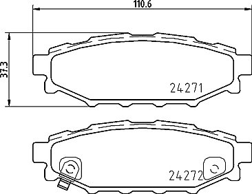 Rear Mintex M1144 Performance Brake Pads MDB2732M1144