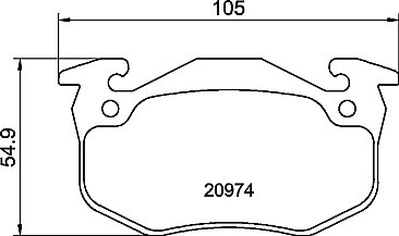 Rear Mintex High Performance Brake Pads MDB2868FR