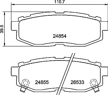 Rear Mintex Car Brake Pads MDB3006