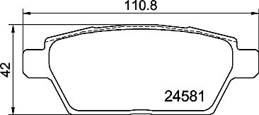 Rear Mintex Car Brake Pads MDB3074