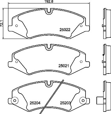 Front Mintex Car Brake Pads to fit Land Rover