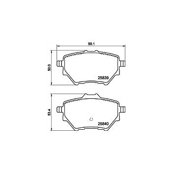 Rear Mintex Car Brake Pads MDB3401