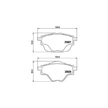 Rear Mintex Car Brake Pads MDB3402