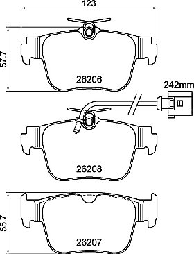 Rear Mintex Car Brake Pads MDB3469