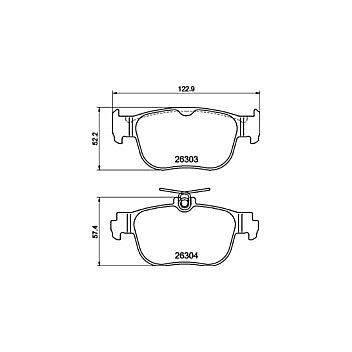 Rear Mintex Car Brake Pads MDB3470