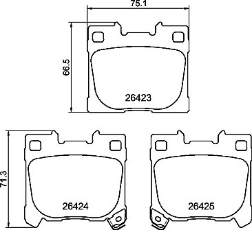 Rear Mintex Car Brake Pads MDB3480