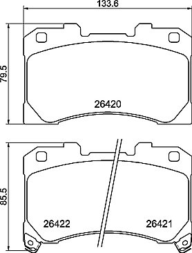 Front Mintex Car Brake Pads MDB3481