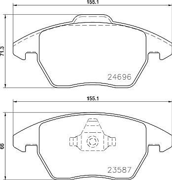 Front Mintex Car Brake Pads MDB3767