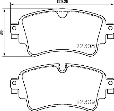 Rear Mintex Car Brake Pads MDB3850