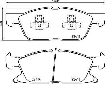 Front Brake Pads to fit Ford Focus MK4 ST