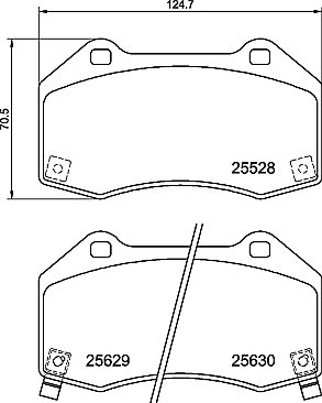 Front Mintex Car Brake Pads MDB4018 to fit Mazda Abarth Brembo