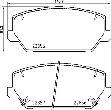 Front Mintex Car Brake Pads MDB4081 to fit Hyindai