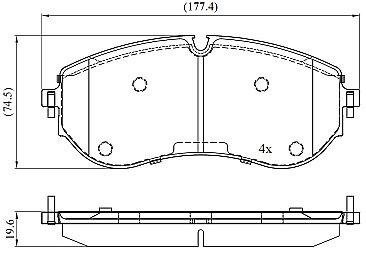 Genuine OEM Quality Brake Pads Set NP3069