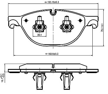Genuine OEM Quality Brake Pads Set NP3123