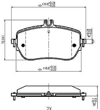 Genuine OEM Quality Brake Pads Set NP3128