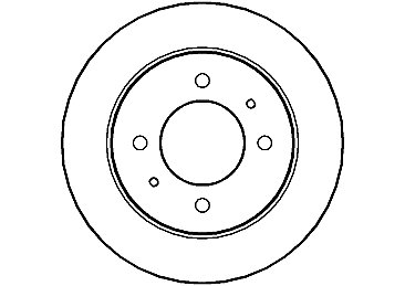 Pair of Rear Brake Discs to fit Hyundai Coupe MK1