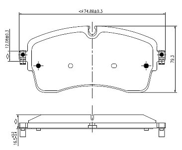 Front Brake Pads to fit Jaguar E-PACE (X540) 2.0 P200 AWD and others