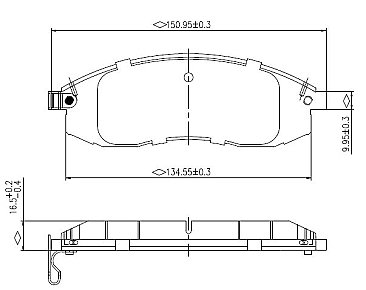 Front Brake Pads to fit Mitsubishi L200 (K7_T, K6_T, K5_T) 2.5 TD 4WD (K74T) and others