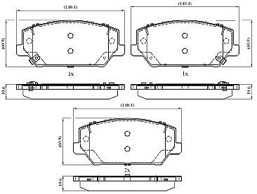 Front Brake Pads to fit Hyundai i30 (PDE, PD, PDEN) 2.0 N and others