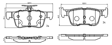 Rear Brake Pads to fit Ford FOCUS IV (HN) 1.0 EcoBoost and others