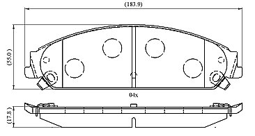Front Brake Pads to fit Chrysler 300C (LX) 3.0 CRD and others