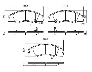 Front Brake Pads to fit Kia CERATO I Hatchback (LD) 1.5 CRDi and others