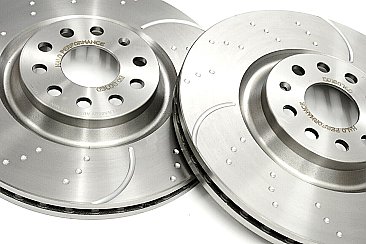 Front Dimpled and Grooved V2 Brake Discs BD1807GD