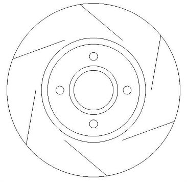 Front Dimpled and Grooved Brake Discs to fit Mg MG ZR 105