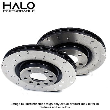 Rear Brake Discs for Mitsubishi Evo 5 6 7 8 9 HALO C Hook Grooved