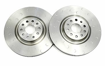 VW Golf R MK7 Front Grooved Brake Discs and Ferodo Pads