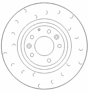 Front C Hook Slotted Brake Discs BD1367C