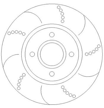 Front Brake Discs to fit BMW 3 Series E46 330 Performance Dimpled Grooved
