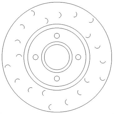 Rear Dimpled and Grooved Brake Discs to fit Ford TOURNEO CONNECT 1.8 16V