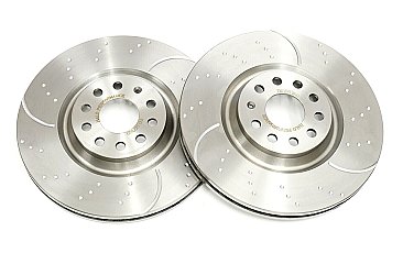 Front Dimpled and Grooved V2 Brake Discs BD1807GD