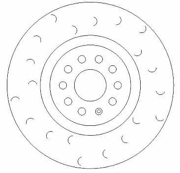 VW Golf MK7 GTi Front Grooved Brake Discs and Ferodo Pads