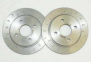 Fiesta ST MK7 Rear Halo Slotted Brake Discs and Jurid Pads