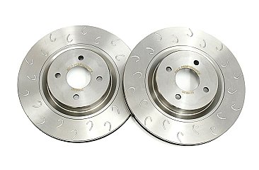 Focus RS MK1 Front Brake Discs Halo Performance J Hook Grooved