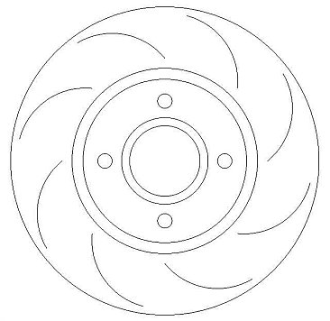 Rear Dimpled and Grooved Brake Discs to fit Ford TOURNEO CONNECT 1.8 16V