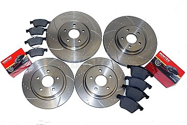 Front Rear Performance Brake Discs Mintex Pads to fit Ford Focus ST ST225 MK2