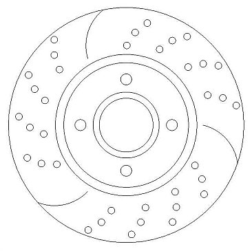 Rear Dimpled and Grooved Brake Discs to fit Ford TOURNEO CONNECT 1.8 16V