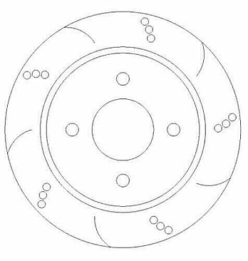 Fiesta ST Rear Brake Discs and Pads ST150 ST180 Dimpled and Grooved