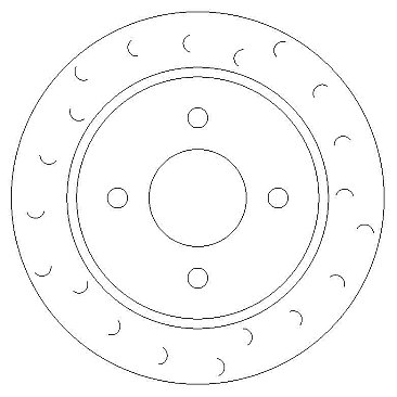 Ford Fiesta 1.6 ST Rear Slotted Brake Discs with OE Quality Brake Pads ST180