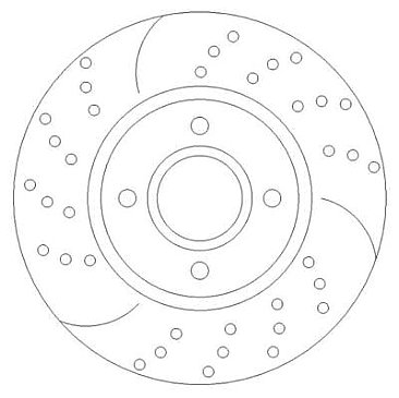 Front Brake Discs to fit BMW 3 Series E46 330 Performance Dimpled Grooved