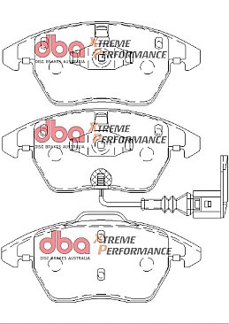 VW Polo 1.8 GTI Front C-Hook Discs with DBA Xtreme Pads