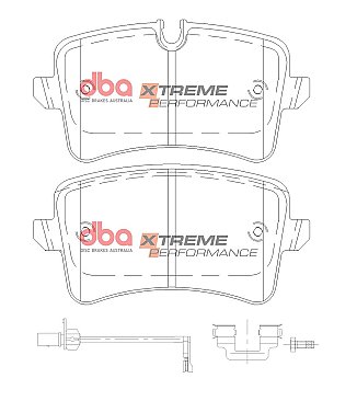 DBA Xtreme Rear Brake Pads to fit Audi RS6 C7