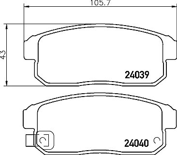 Rear Mintex Car Brake Pads to fit Mazda RX8