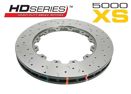 DBA 5000 series Crossed Drilled & Slotted Rotor Only Brake Disc 320mm x 32mm Kangaroo Paw DBA52218.1XS - Front