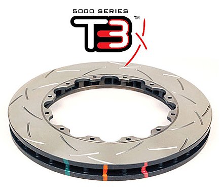 Front DBA 5000 Series T3 Slotted Replacement Brake Disc Ring for Toyota Yaris GR