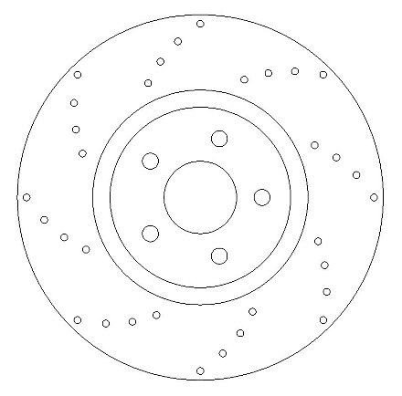 Front Cross Drilled Brake Discs to fit Ford Focus MK2 ST